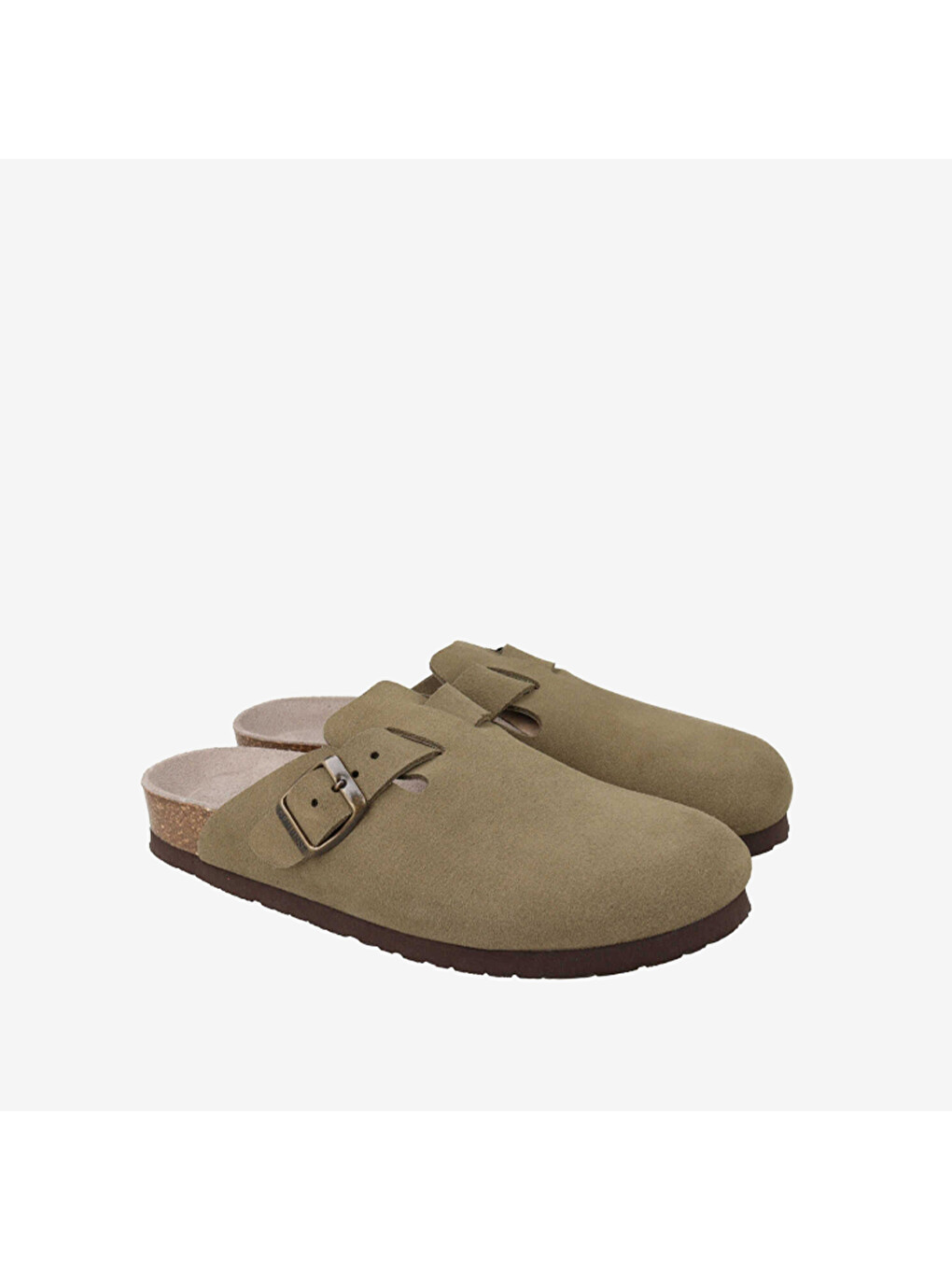 Haki Erkek Sabo Terlik G105944 Rıva Velour Kaki-1