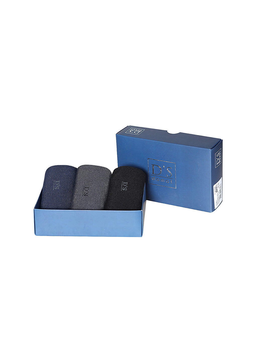 Lacivert Bambu 3lü Çorap Set Gri-siyah-laci-1