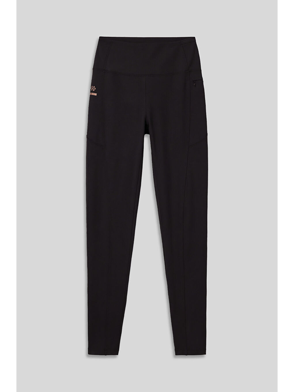 Siyah Polyester Esnek Standart Fit Performans Kadın Tayt - 94667