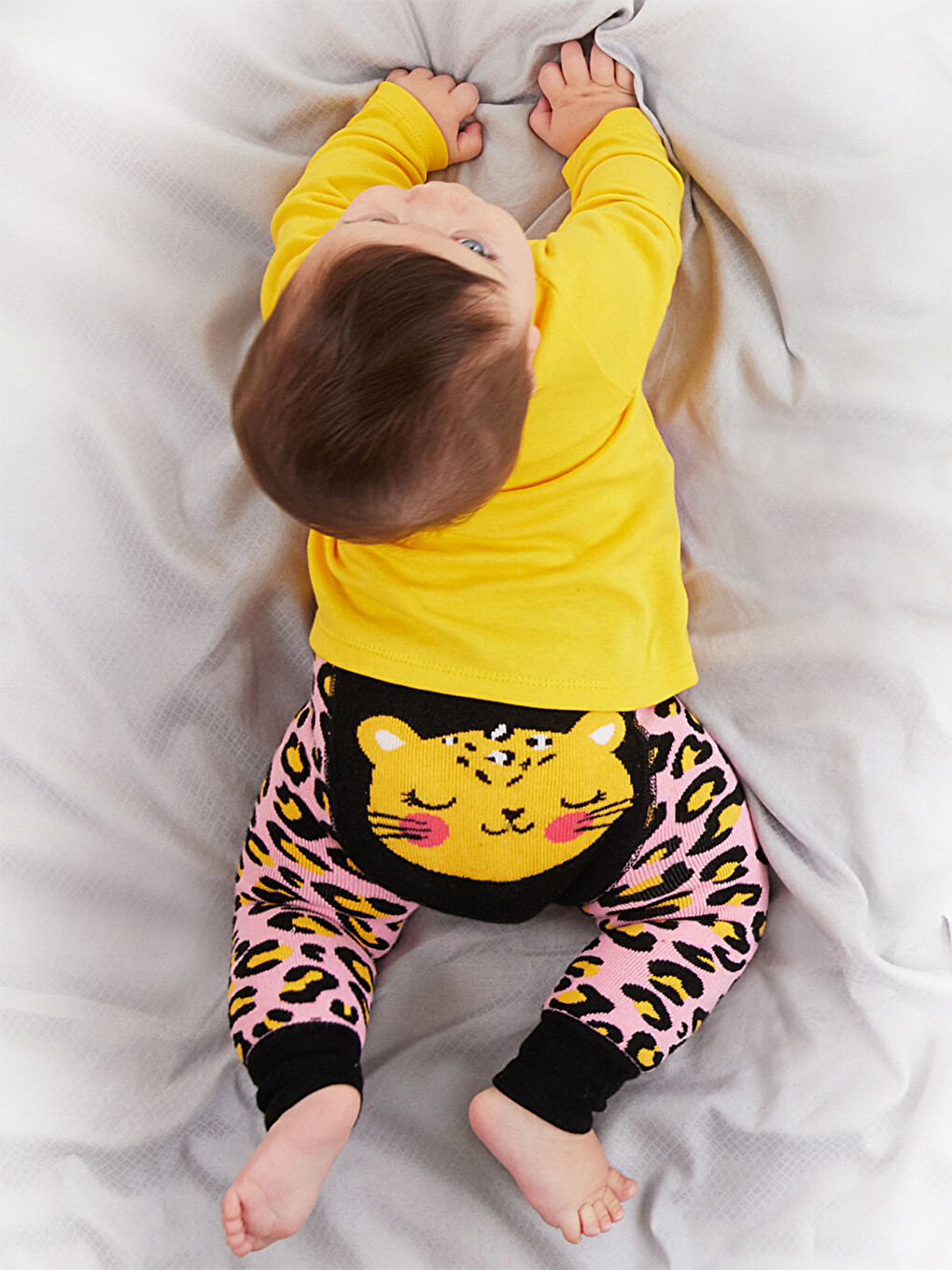 Karışık Leopar Kız Bebek Tişört Tayt-pantolon Takım-2
