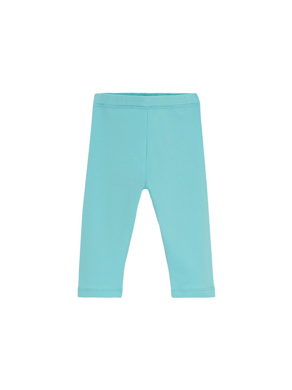 Uçuk Turkuaz Kız Çocuk Düz Basıc Diz Altı Kapri