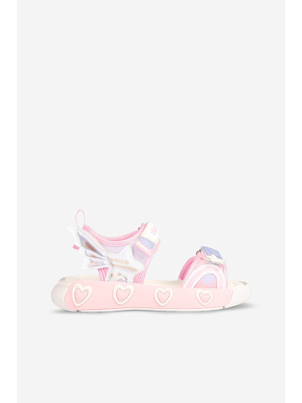 Pembe Label Hafif Kız Çocuk Pudra Sandalet-1