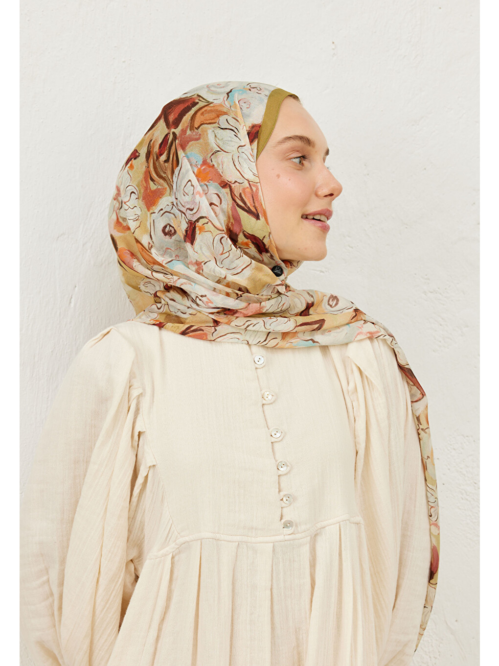 Sarı Linda Desen Rami Şal Sahra-5