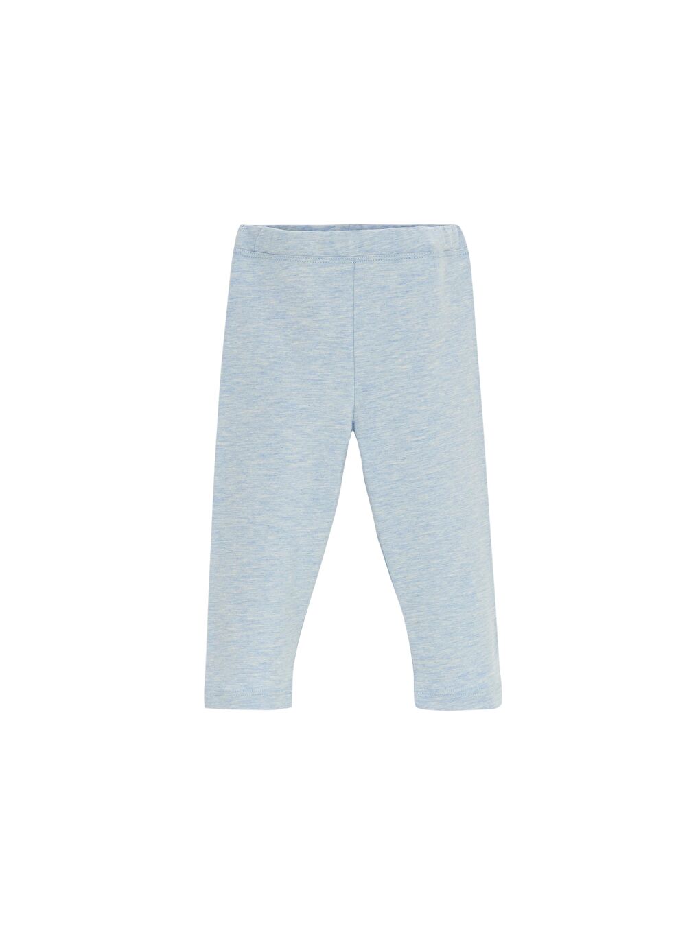 Açık Mavi Melanj Kız Çocuk Düz Basıc Diz Altı Kapri