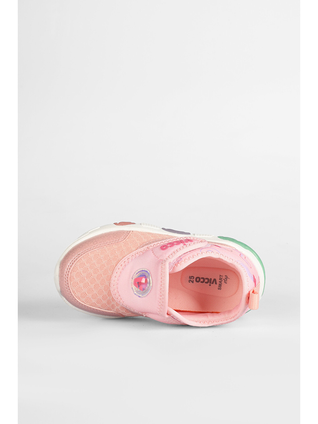Pembe Sort Işıklı Kız Bebek Pudra Spor Ayakkabı-2