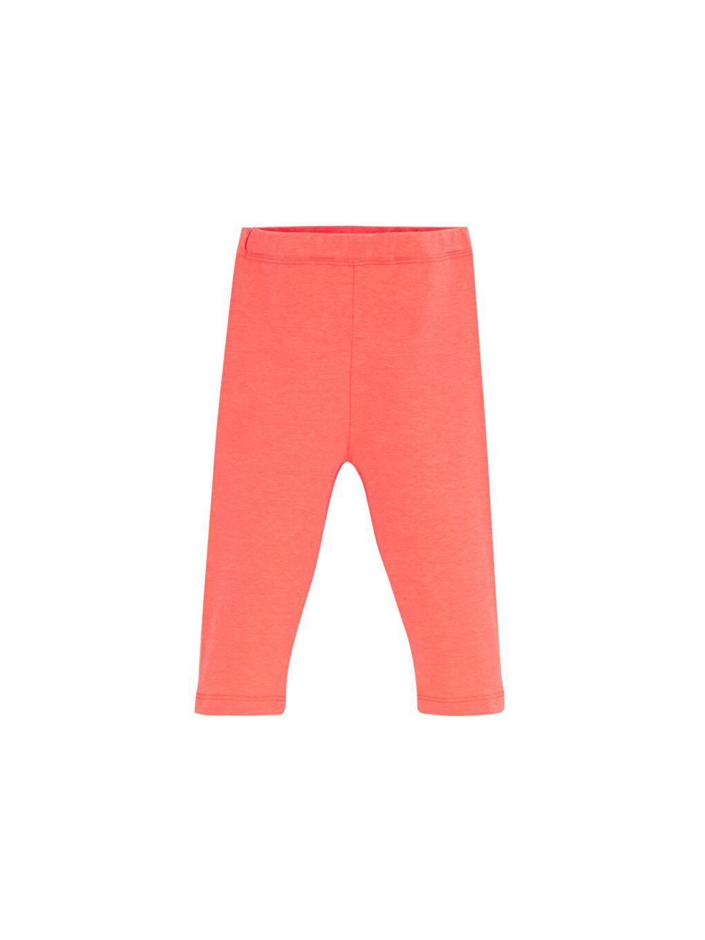 Fosfor Turuncu Kız Çocuk Düz Basıc Diz Altı Kapri