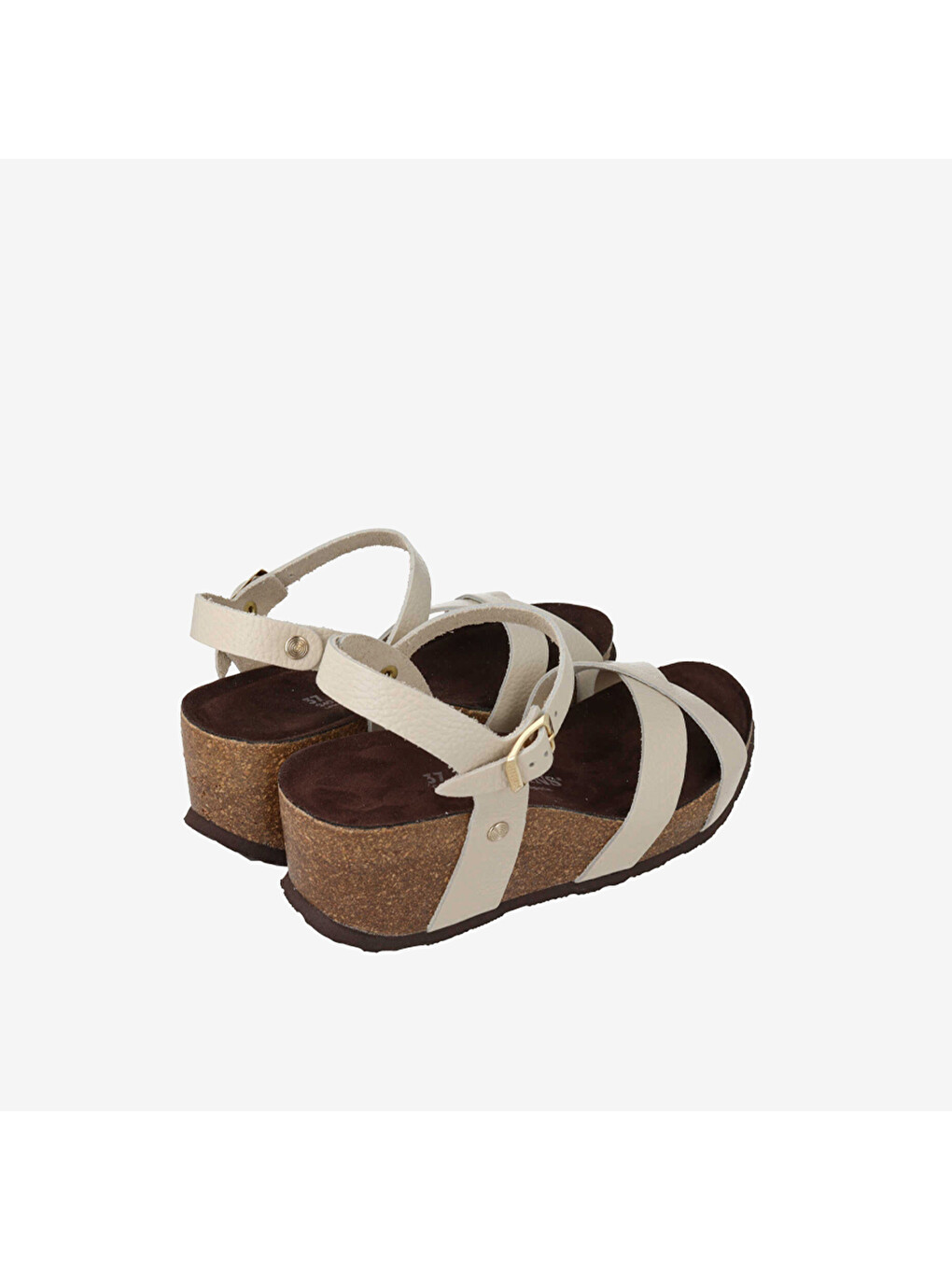 Beyaz Kadın Sandalet G106776 Cannes Embossed Leather Chalk-2