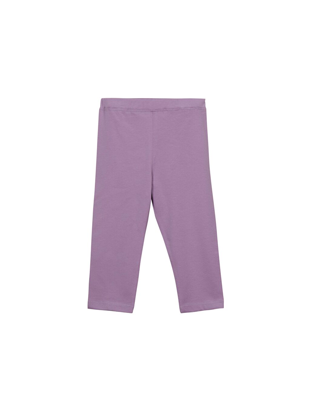 Lila Kız Çocuk Düz Basıc Diz Altı Kapri