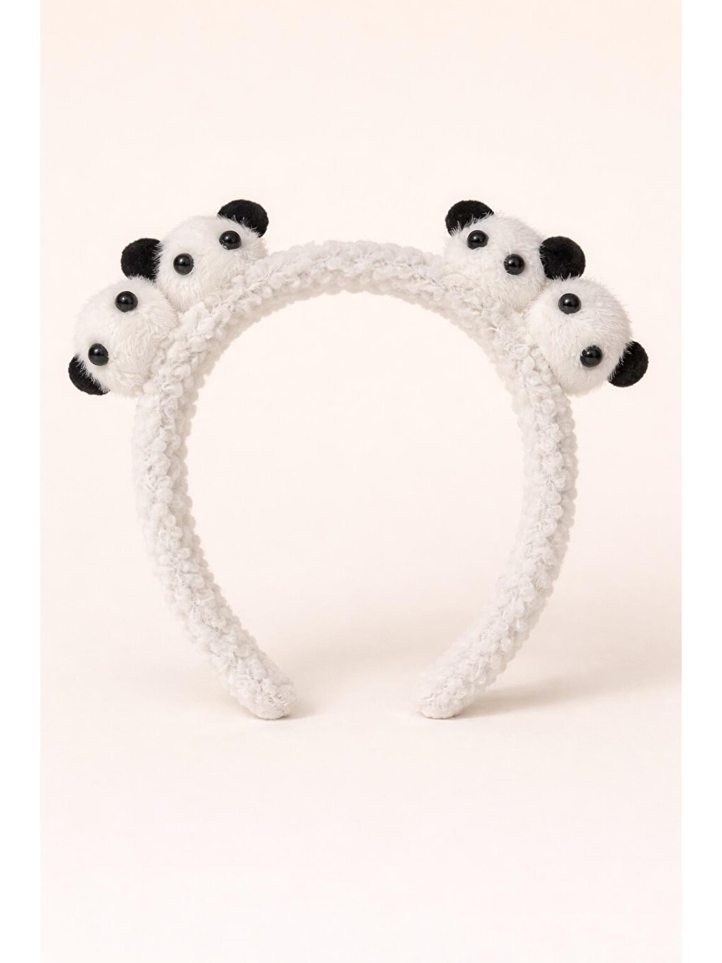 Panda Aksesuarlı Beyaz Taç