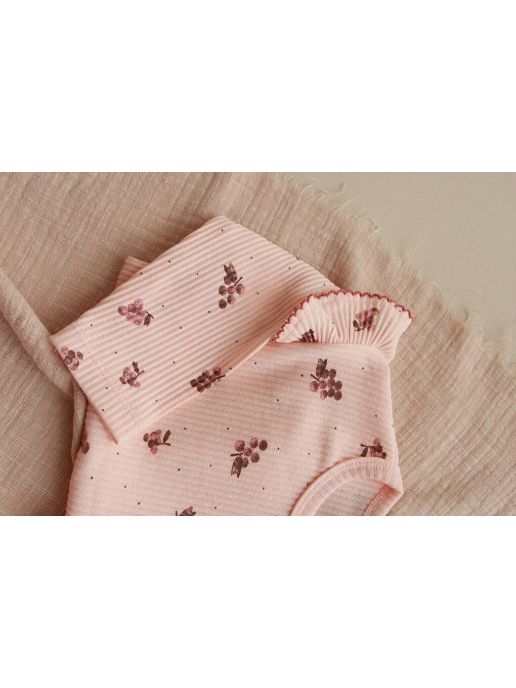 Pembe Üzüm Baskılı Fancy Girls Alt Üst Takım-5