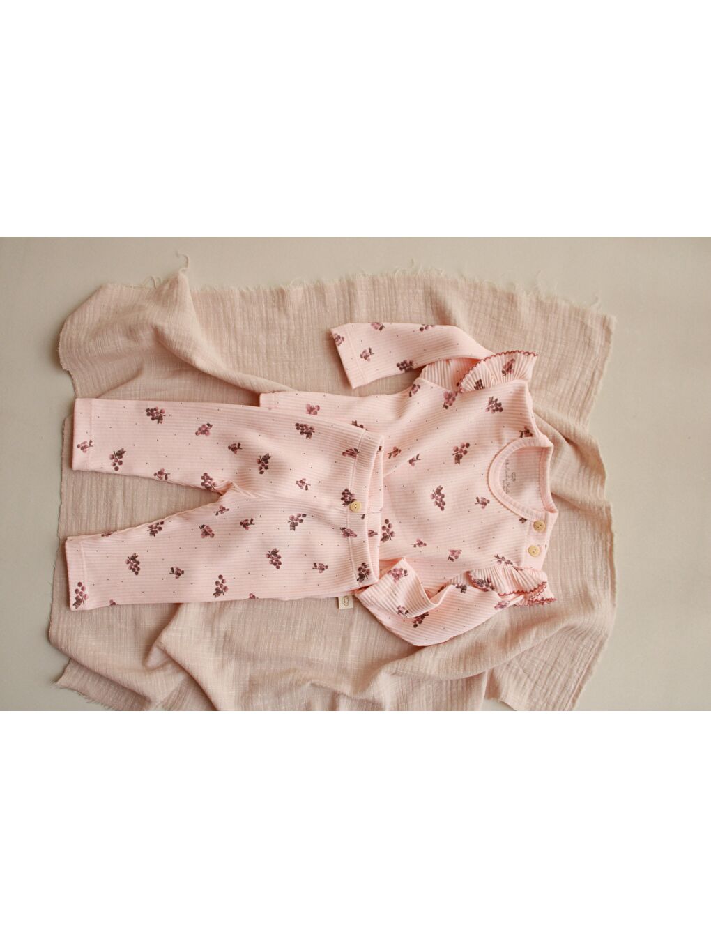 Pembe Üzüm Baskılı Fancy Girls Alt Üst Takım-6