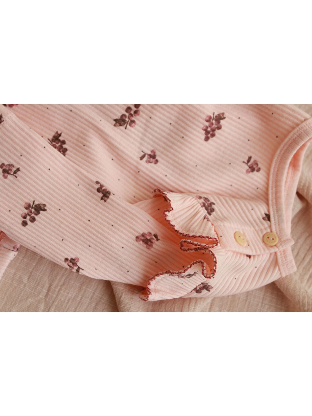 Pembe Üzüm Baskılı Fancy Girls Alt Üst Takım-8