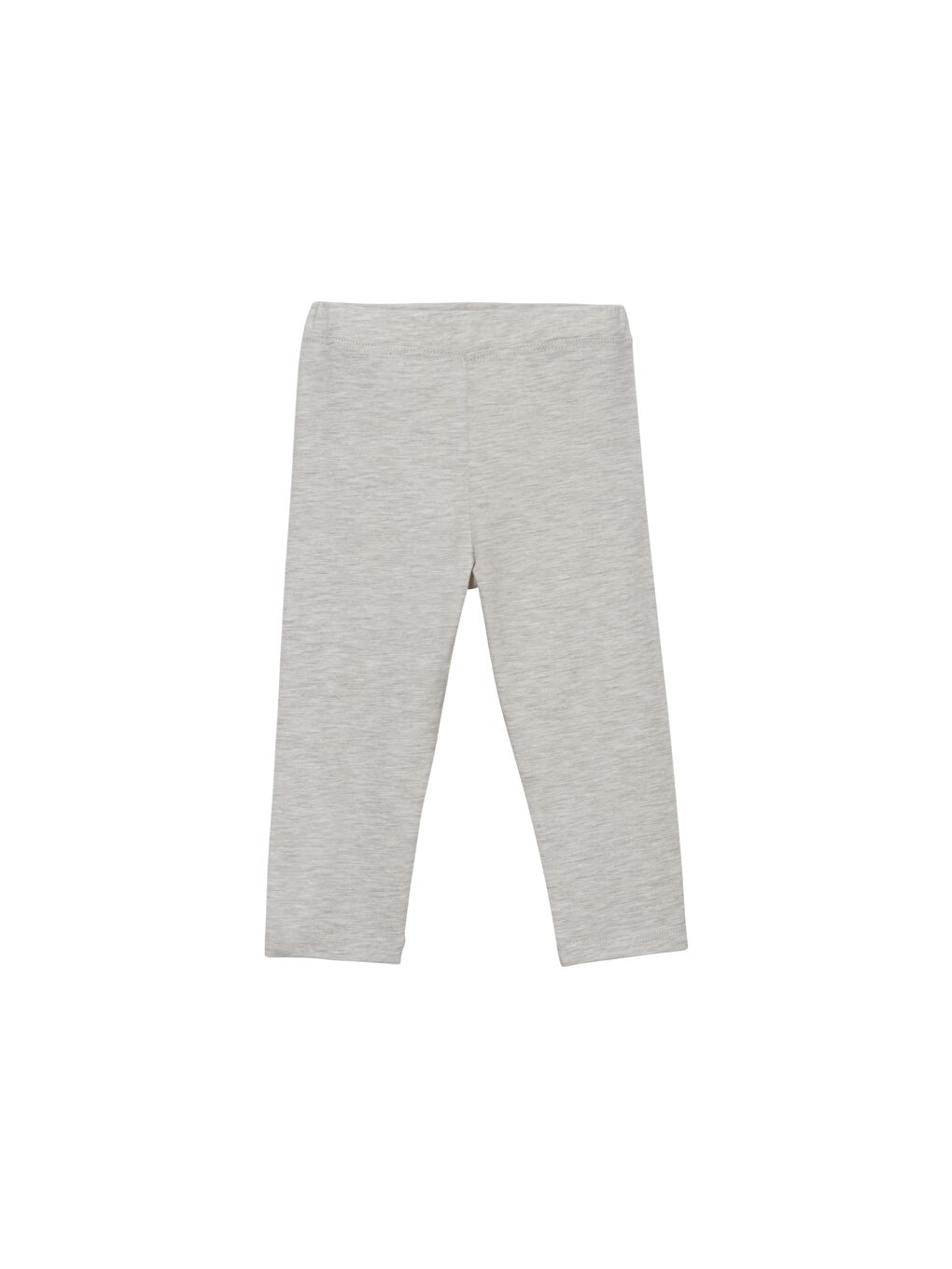 Açık Bej Melanj Kız Çocuk Düz Basıc Diz Altı Kapri