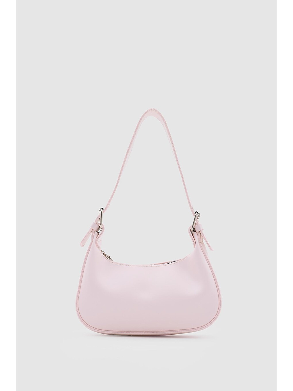 Muse Oval Baget Çanta Pudra Pembe