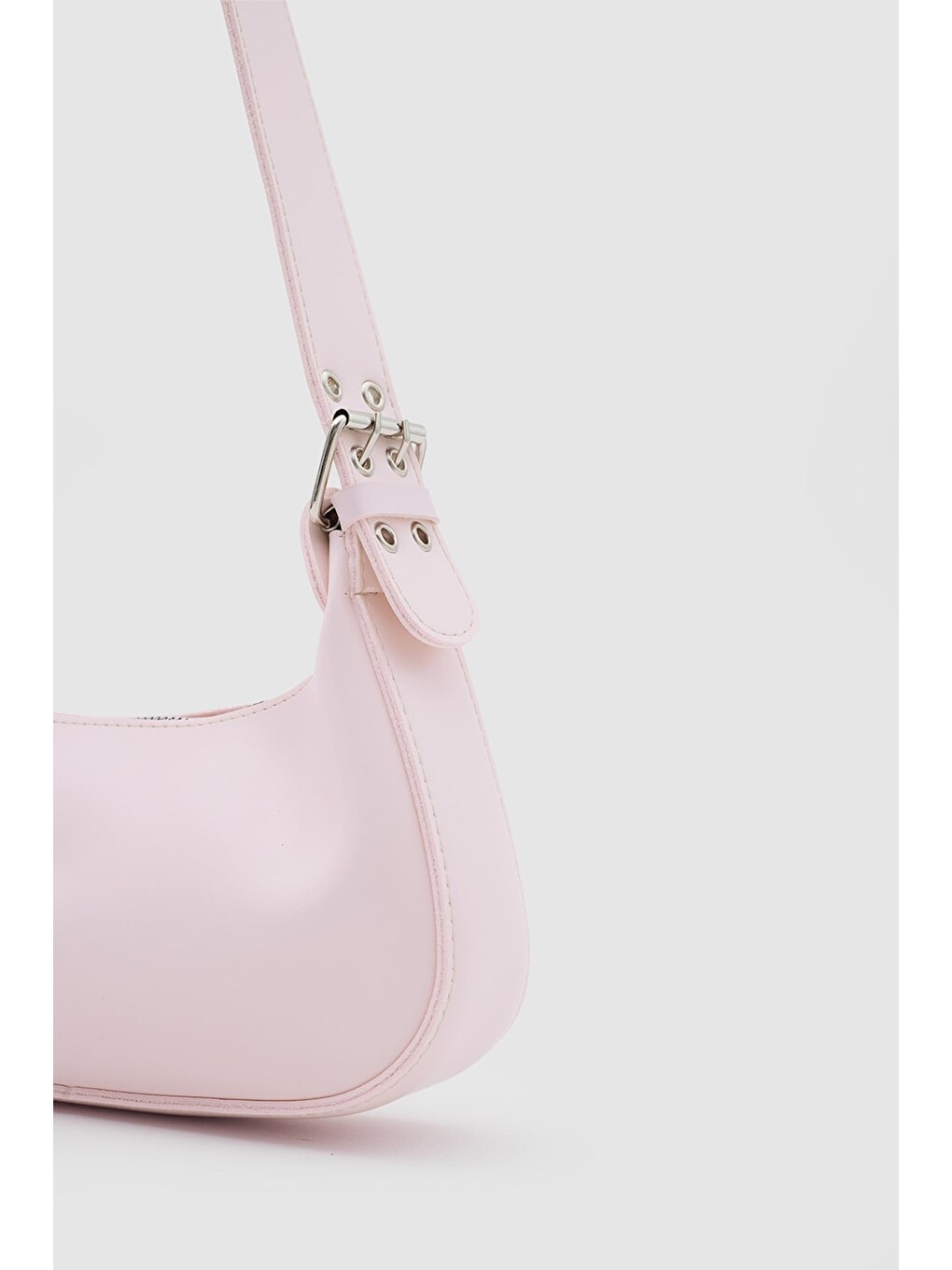 Muse Oval Baget Çanta Pudra Pembe-1