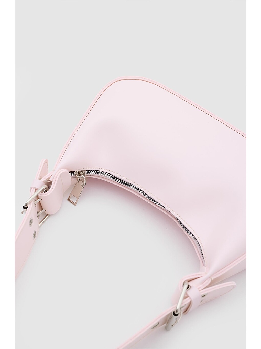 Muse Oval Baget Çanta Pudra Pembe-3