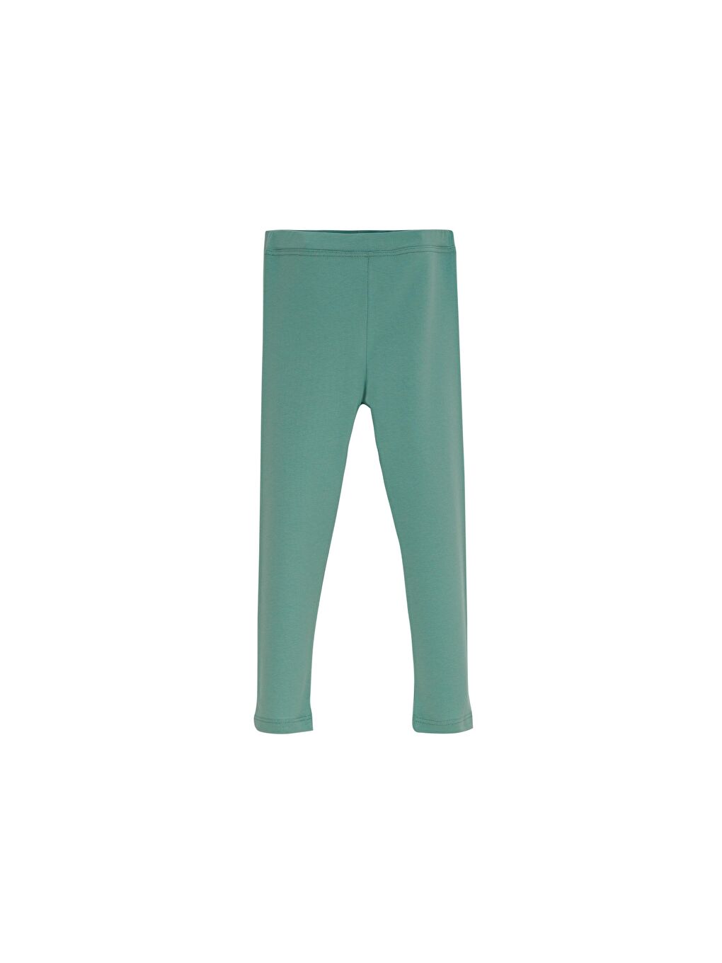 Çağla Yeşil Kız Çocuk Tam Boy Düz Basıc Tayt