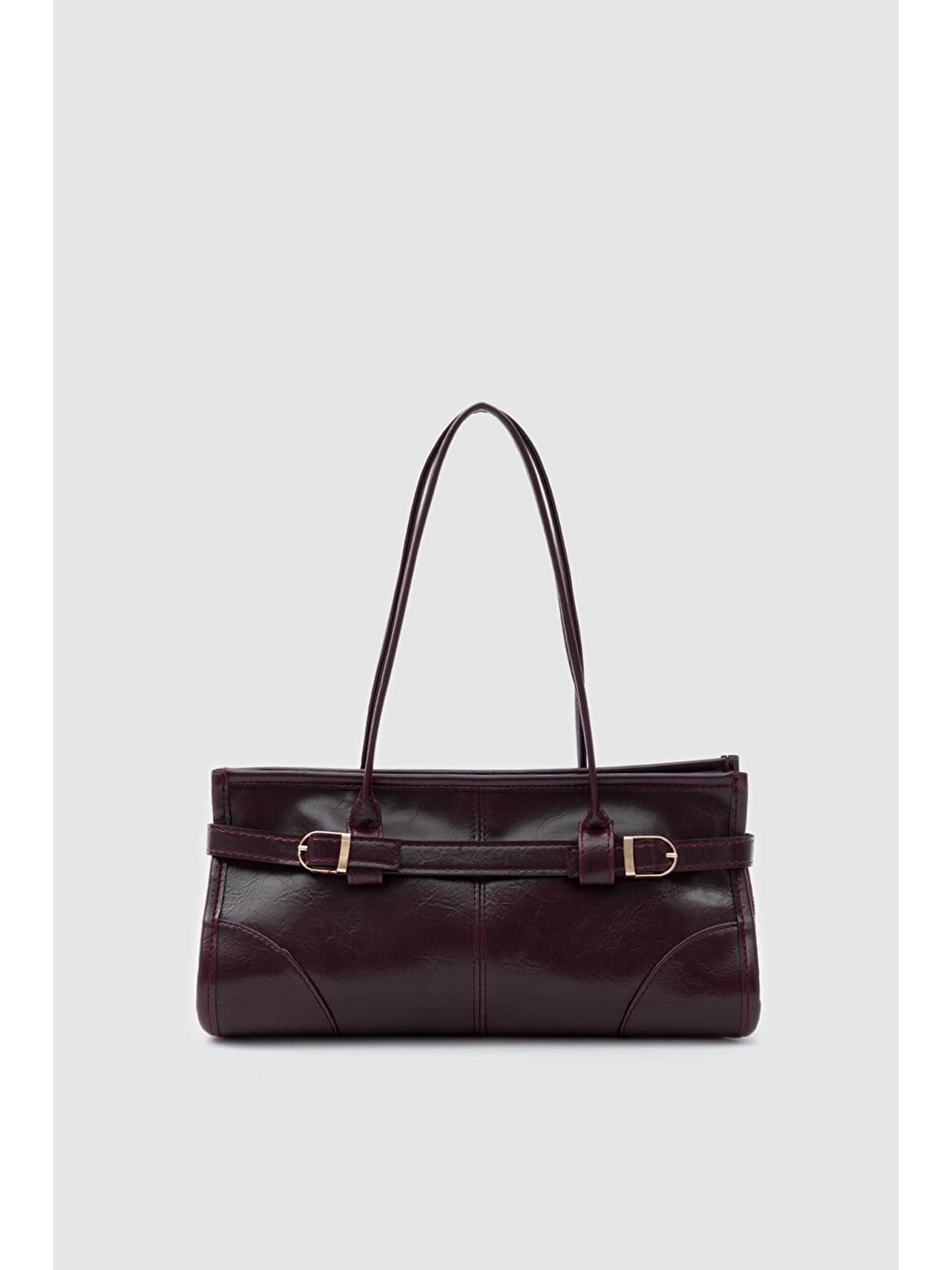 Enyola Vintage Baget Çanta Mürdüm