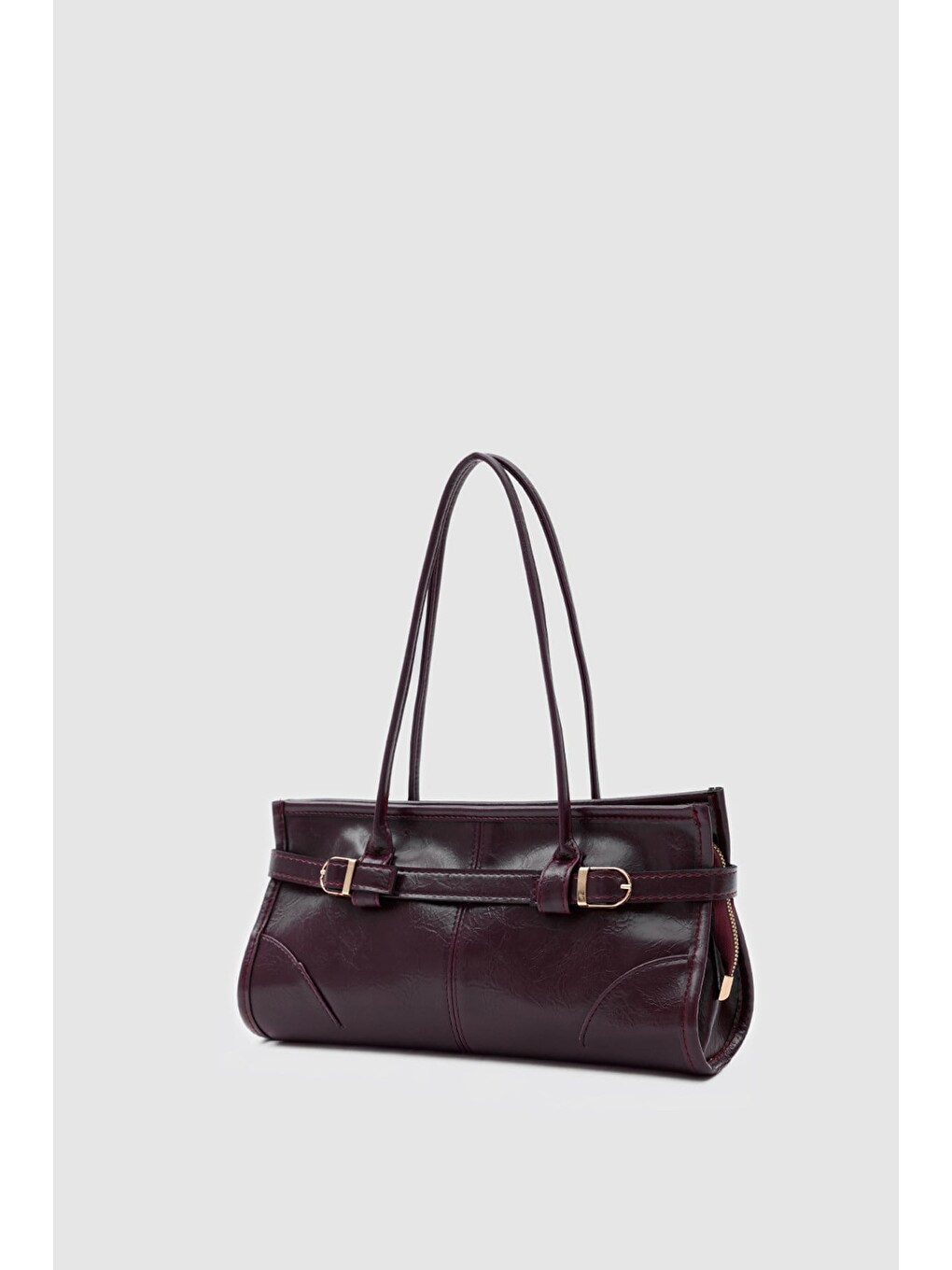 Enyola Vintage Baget Çanta Mürdüm-1