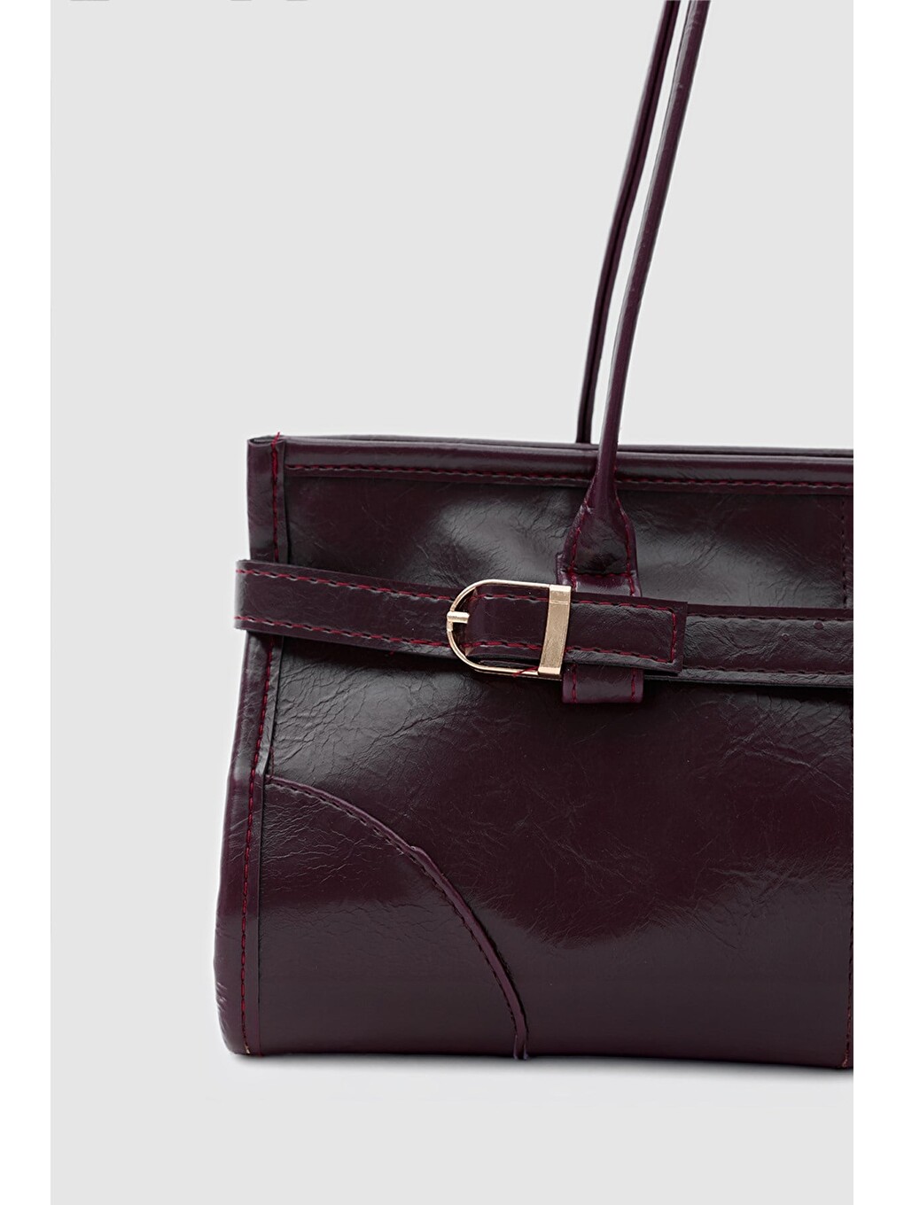 Enyola Vintage Baget Çanta Mürdüm-3