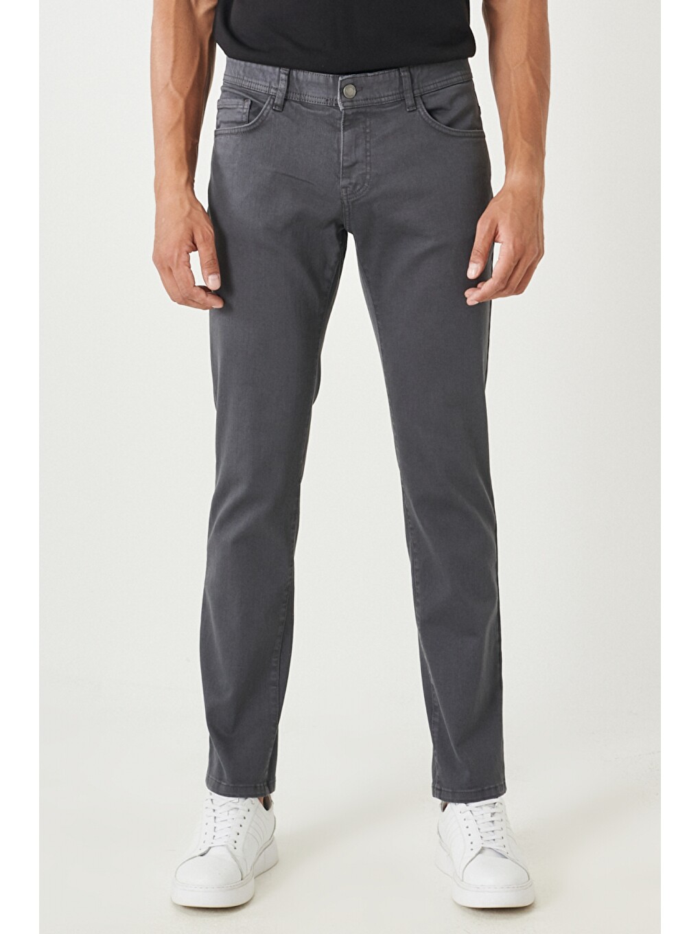 Erkek Antrasit 360 Derece Her Yöne Esneyen Rahat Slim Fit Pantolon-1
