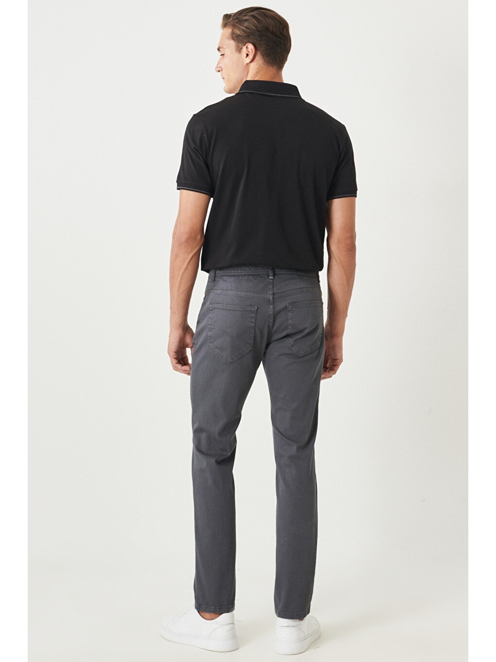 Erkek Antrasit 360 Derece Her Yöne Esneyen Rahat Slim Fit Pantolon-5