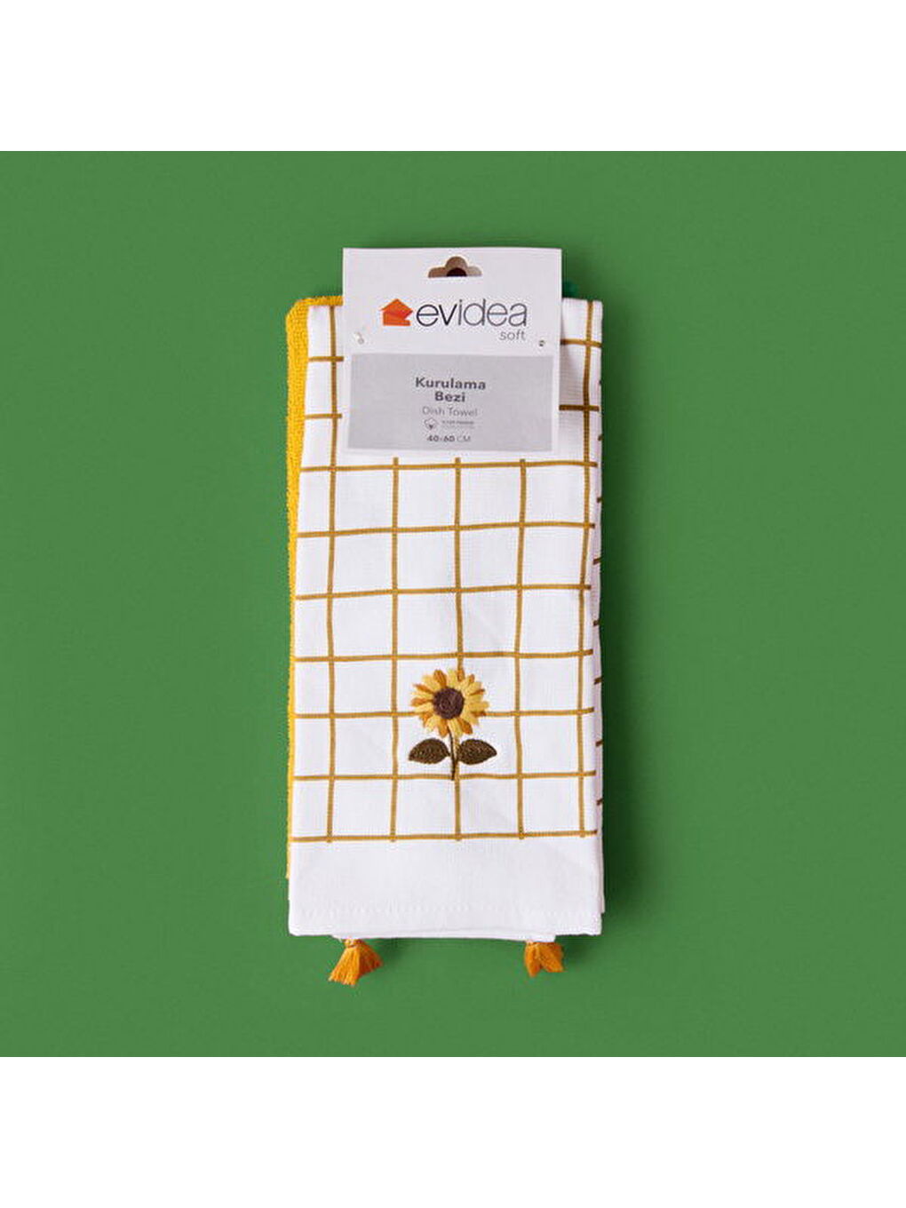 Karışık Soft Ayçiçeği 2'li Mutfak Havlusu - Renkli - 40x60 cm-2