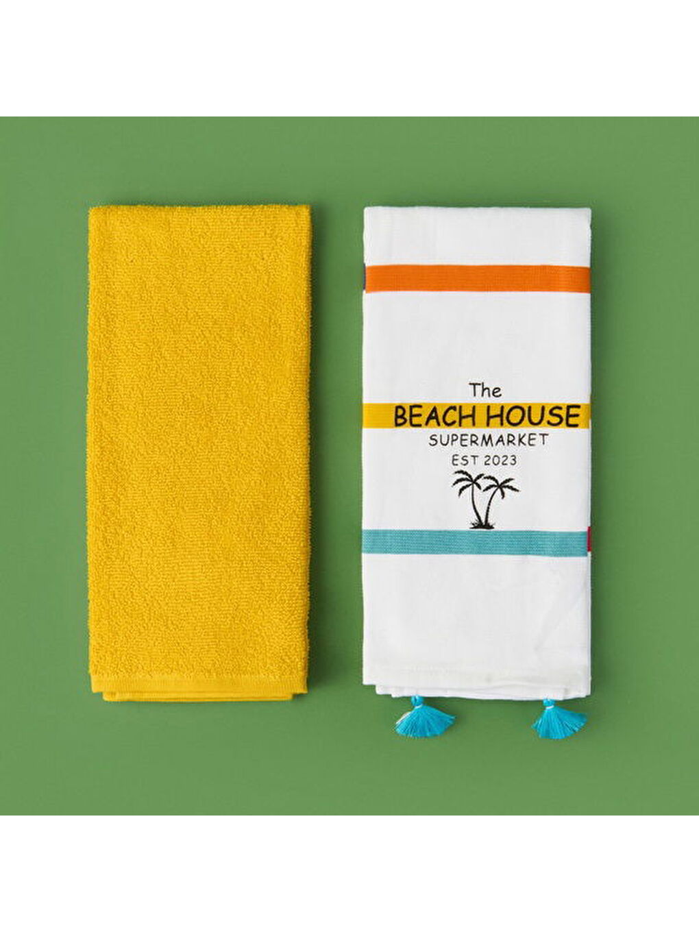 Karışık Soft Beach 2'li Mutfak Havlusu - Renkli - 40x60 cm-5