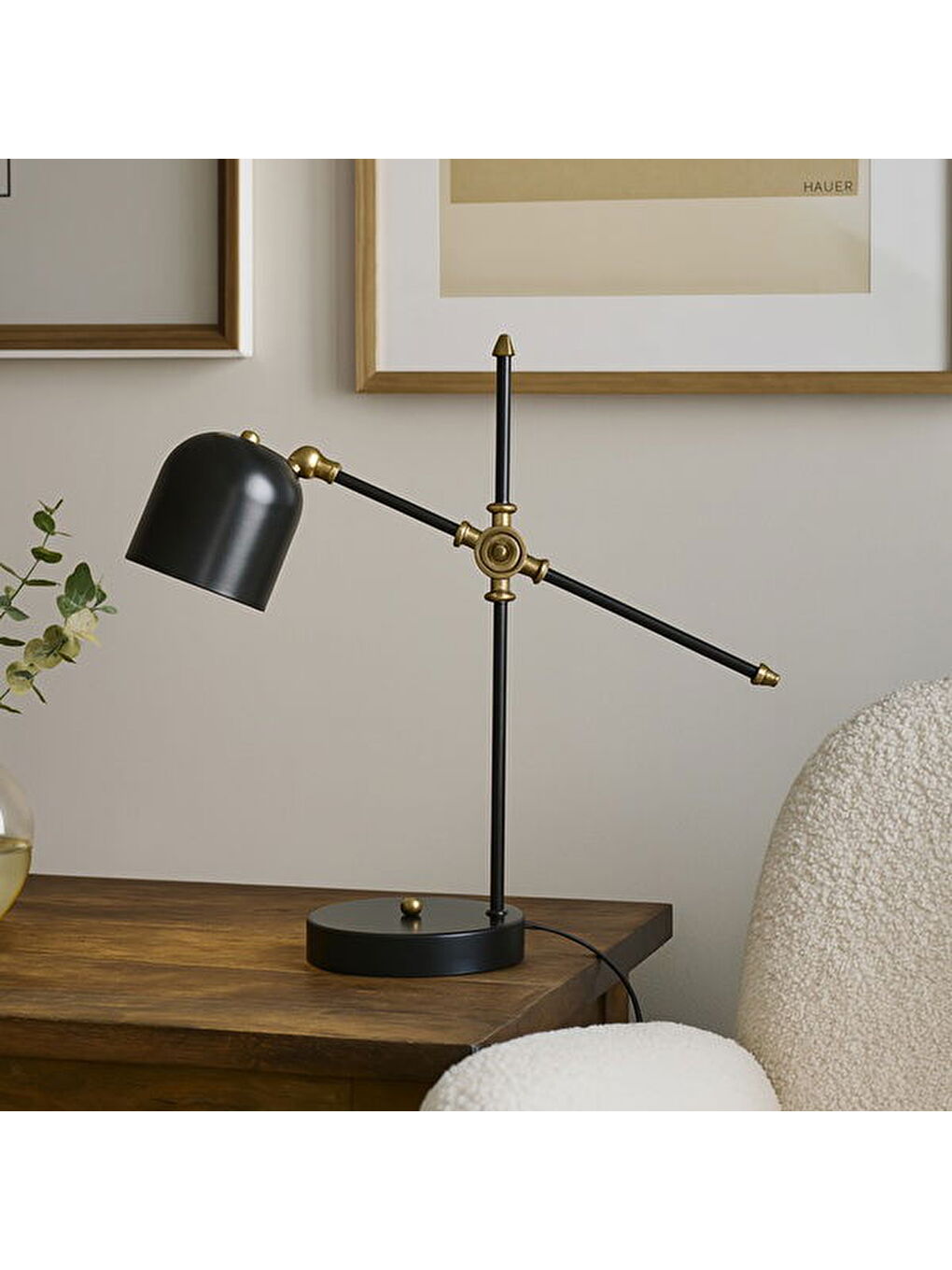 Hackney Masa Lambası - Siyah - 42x15x40 cm