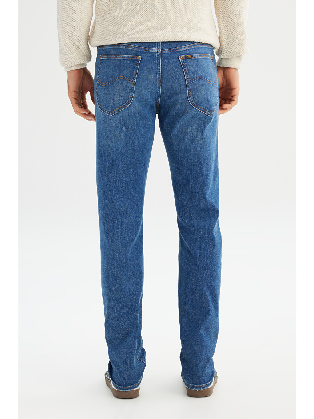 İndigo Pamuklu Straight Fit Cepli Esnek Denim Jean Pantolon-4