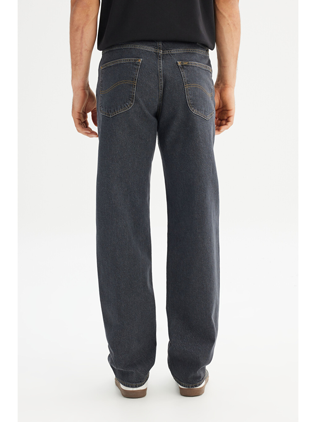 Asher Loose Fit Düşük Bel Siyah Denim Jean Pantolon-4