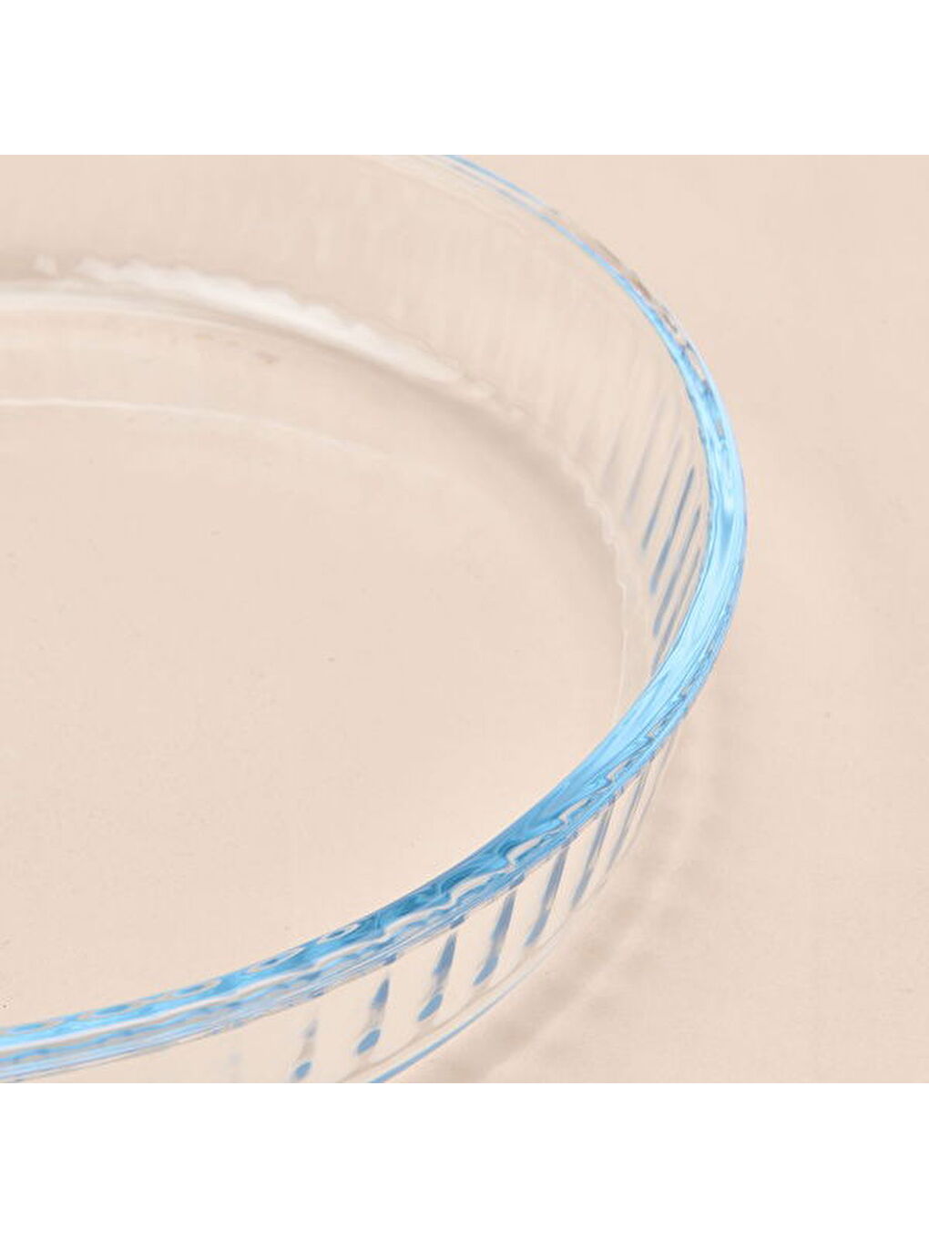 Renksiz Twin Yuvarlak Petekli Cam Fırın Kabı - Şeffaf - 25 cm-9