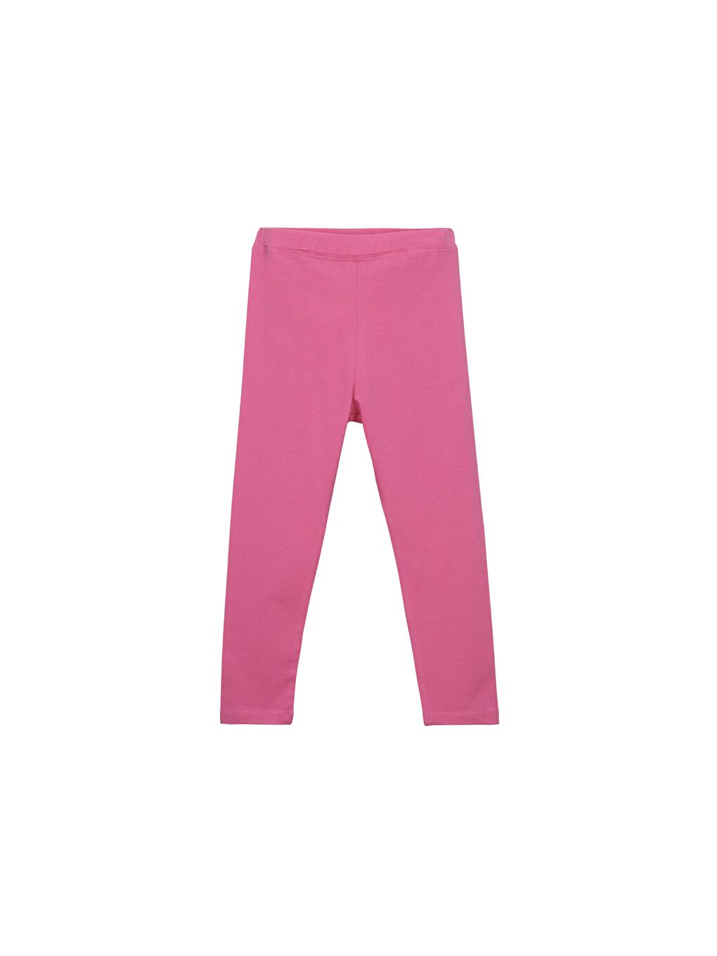 Pembe Şeker pembe Kız Çocuk Tam Boy Düz Basıc Tayt