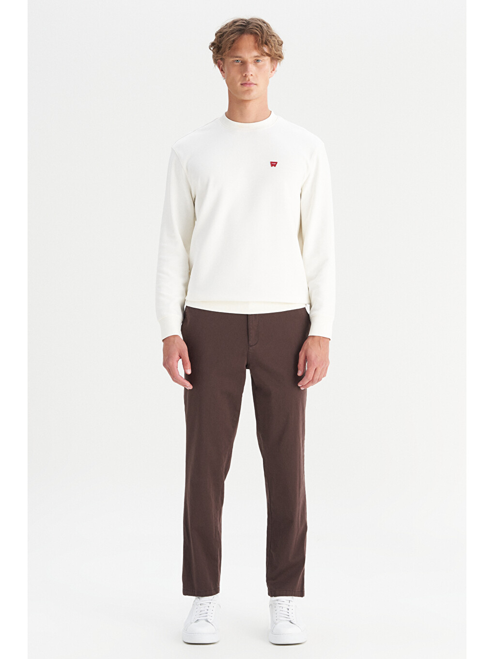 Kahverengi Pamuklu Slim Fit Cepli Yumuşak Dokulu Esnek Pantolon-2
