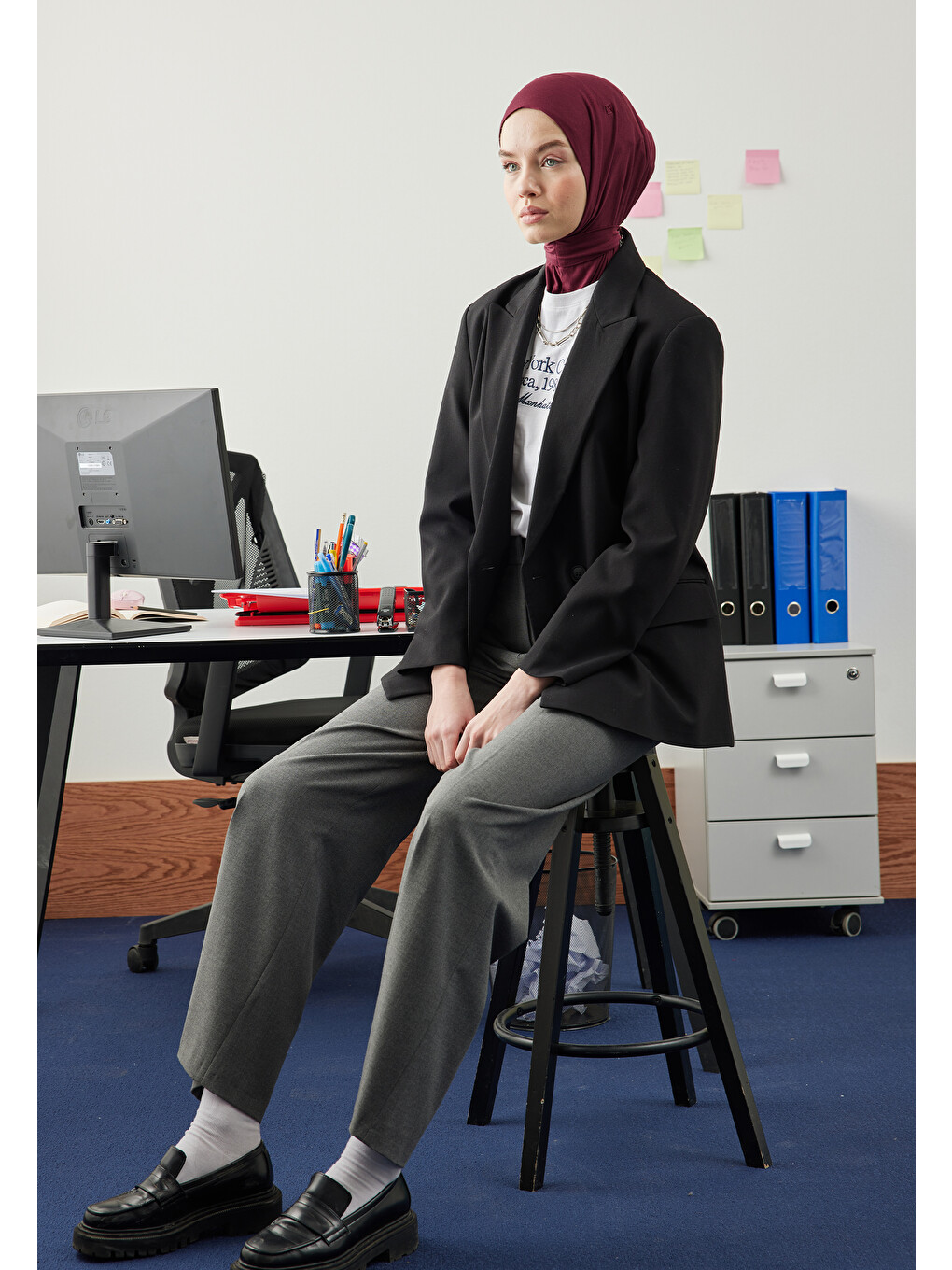 Athletic Hijab Bordo-1