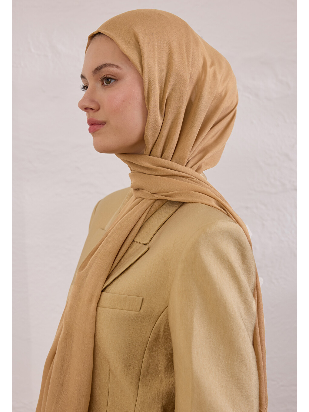 Bej Soft Viskon Şal Latte-1