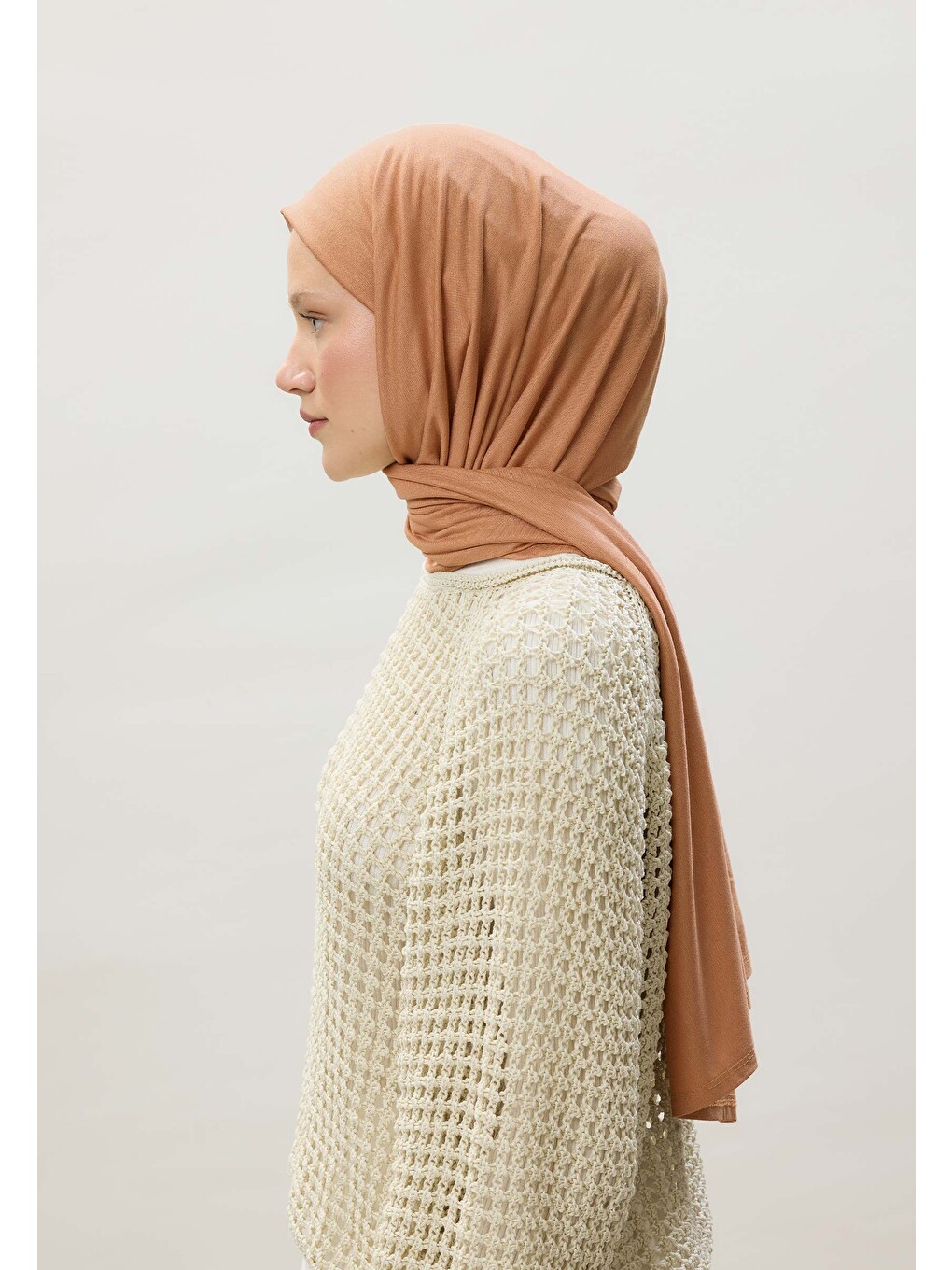 Pembe Penye Şal Somon-1