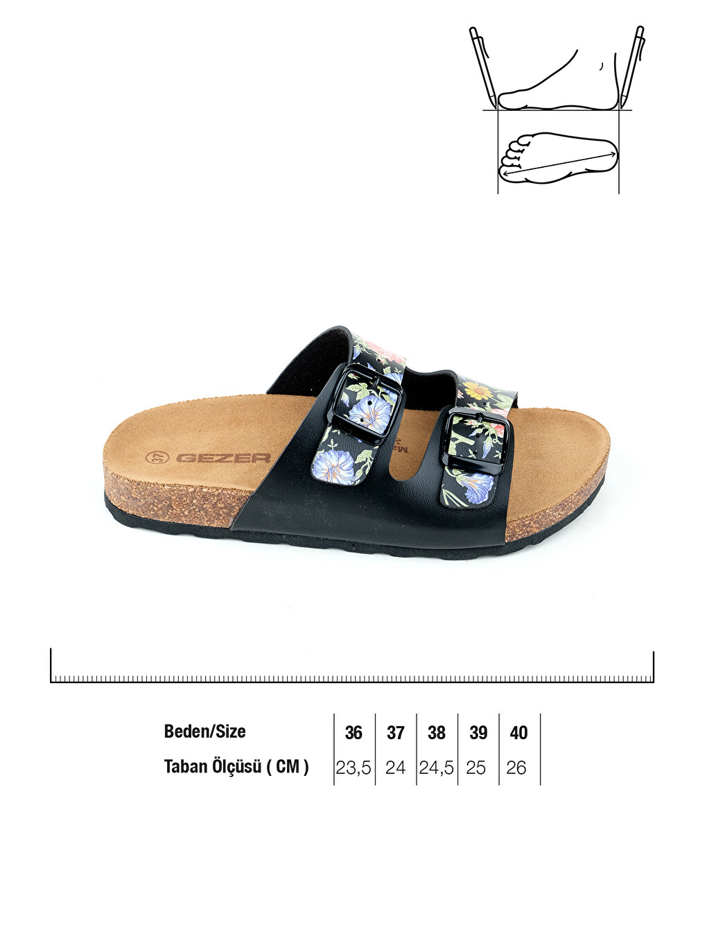 Siyah Kadın Yazlık İki Toka Ayarlanabilir Fashion Terlik-2