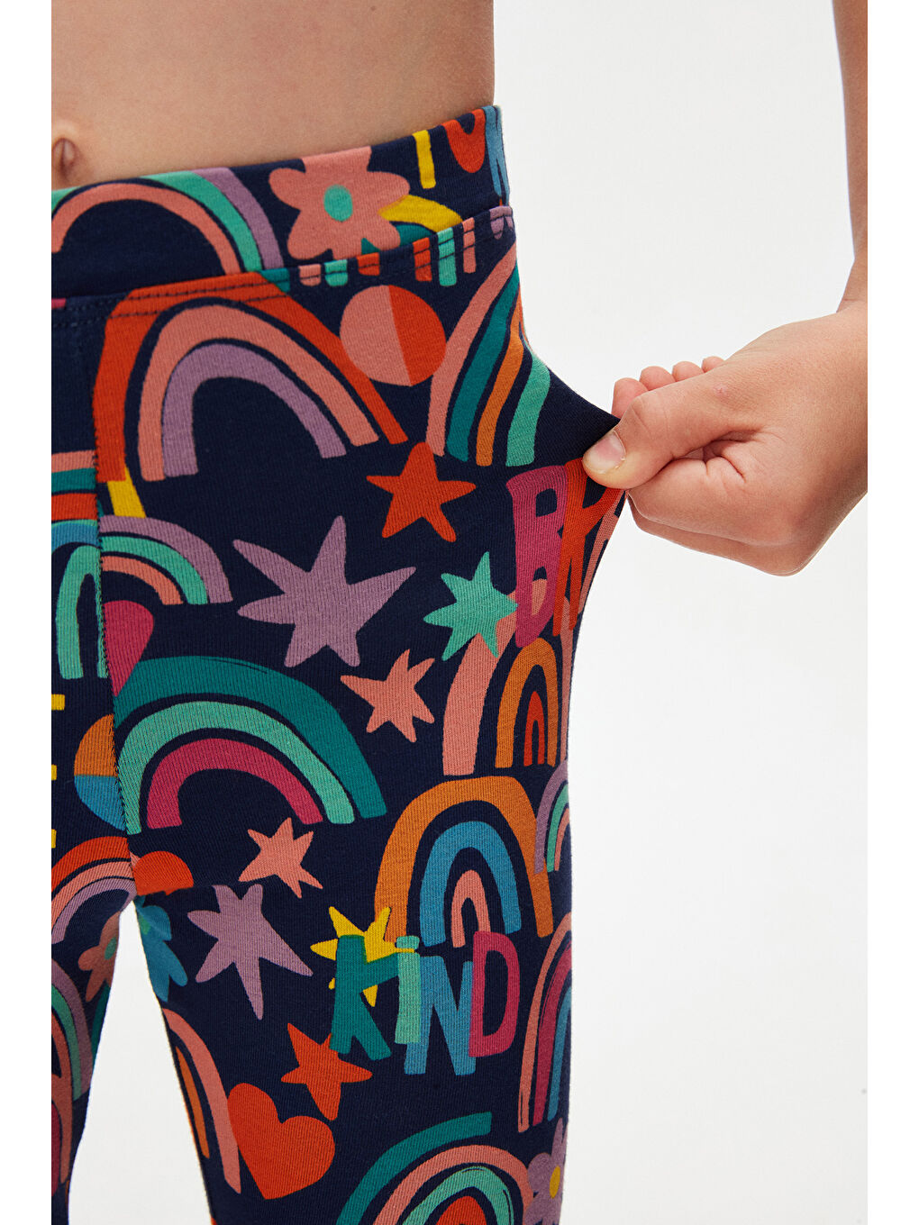 Karışık Kız Çocuk Brave & Happy Desen Kapri-2