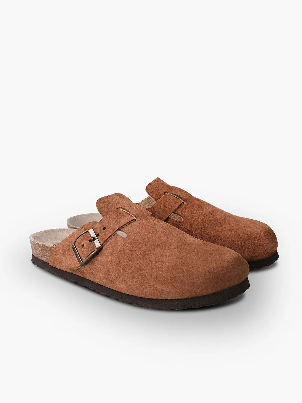 Kahverengi Kadın Terlik G105937 Velour Rıva Mandorla-1