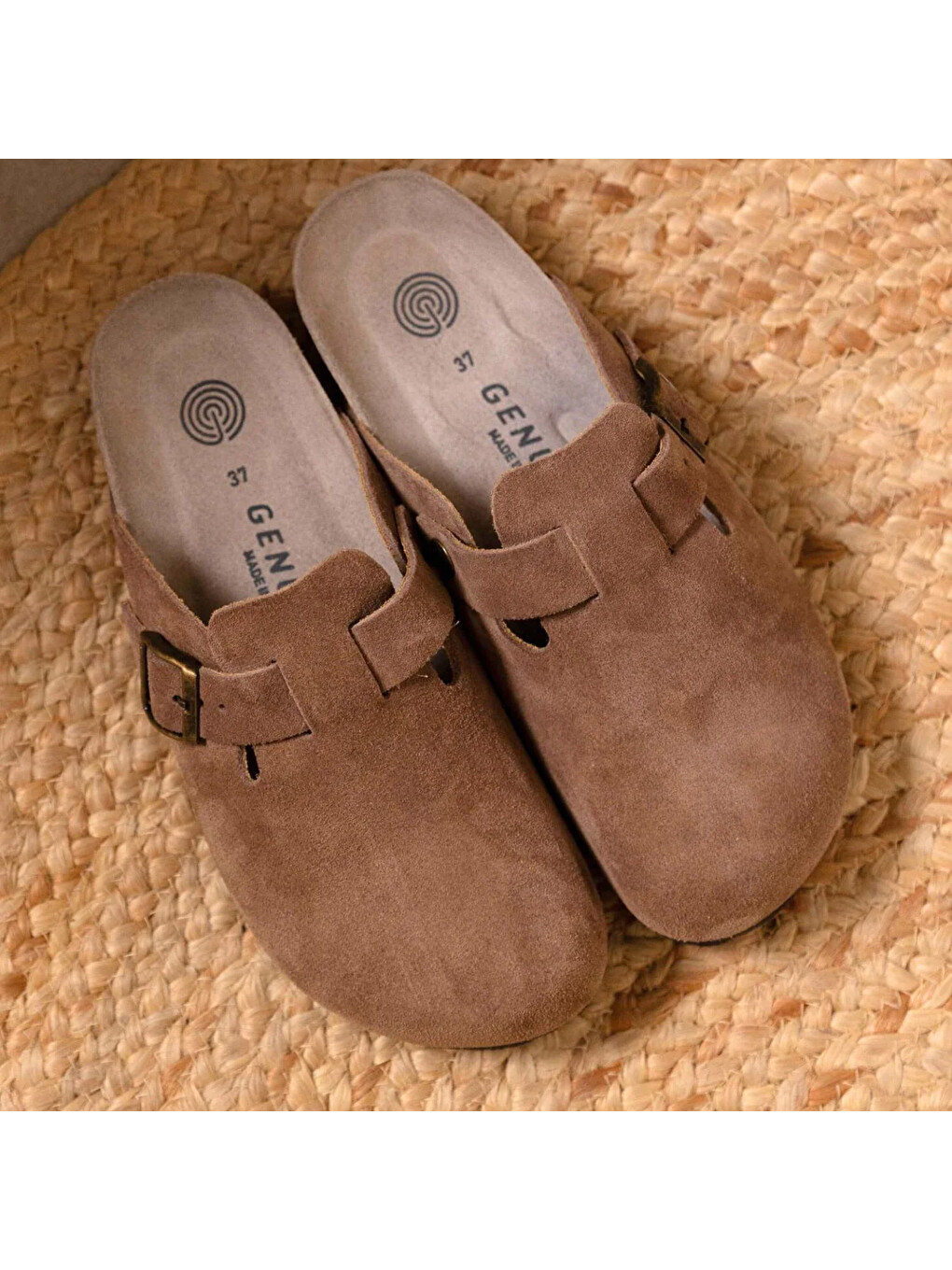 Kahverengi Kadın Terlik G105785 Rıva Velourterra-3