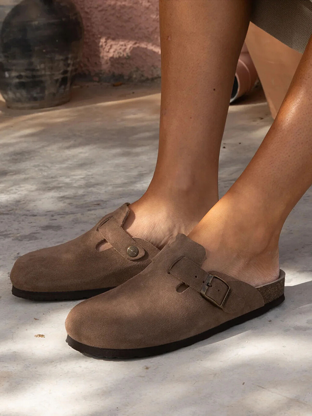Kahverengi Erkek Terlik G105785 Rıva Velourterra-4
