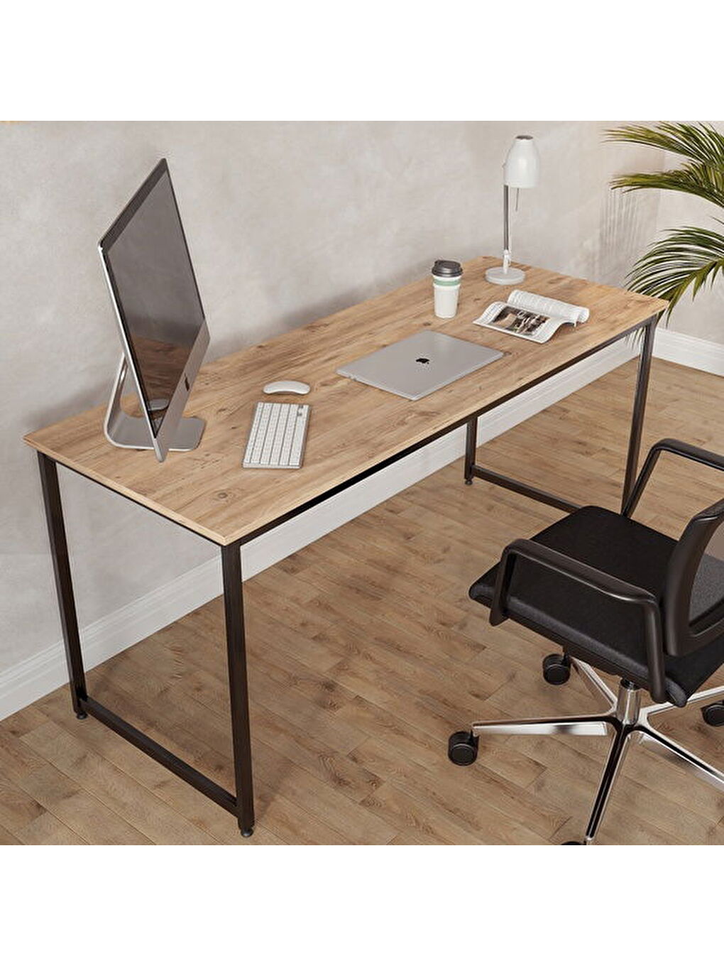 Kahverengi Çalışma Masası - Atlantik Çam - 160 cm-7