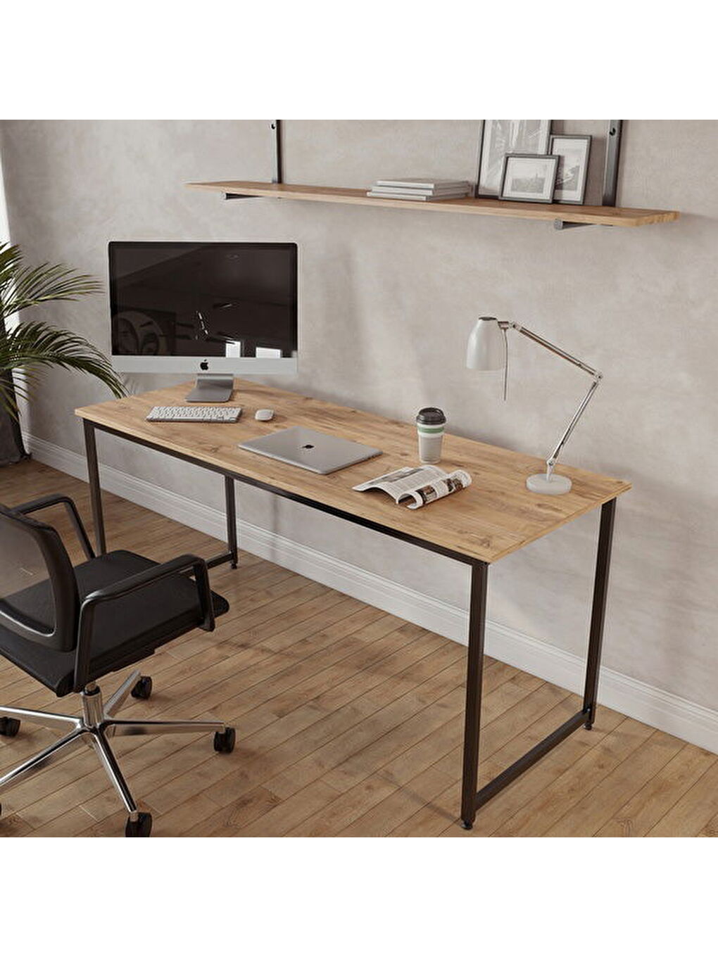 Kahverengi Çalışma Masası - Atlantik Çam - 160 cm-8