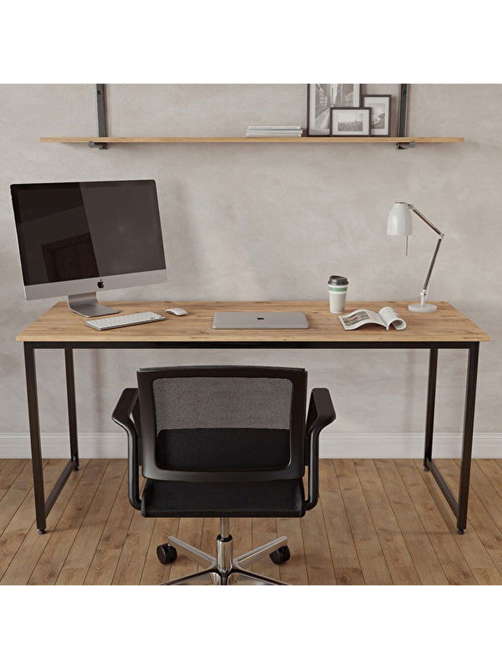 Kahverengi Çalışma Masası - Atlantik Çam - 160 cm-9