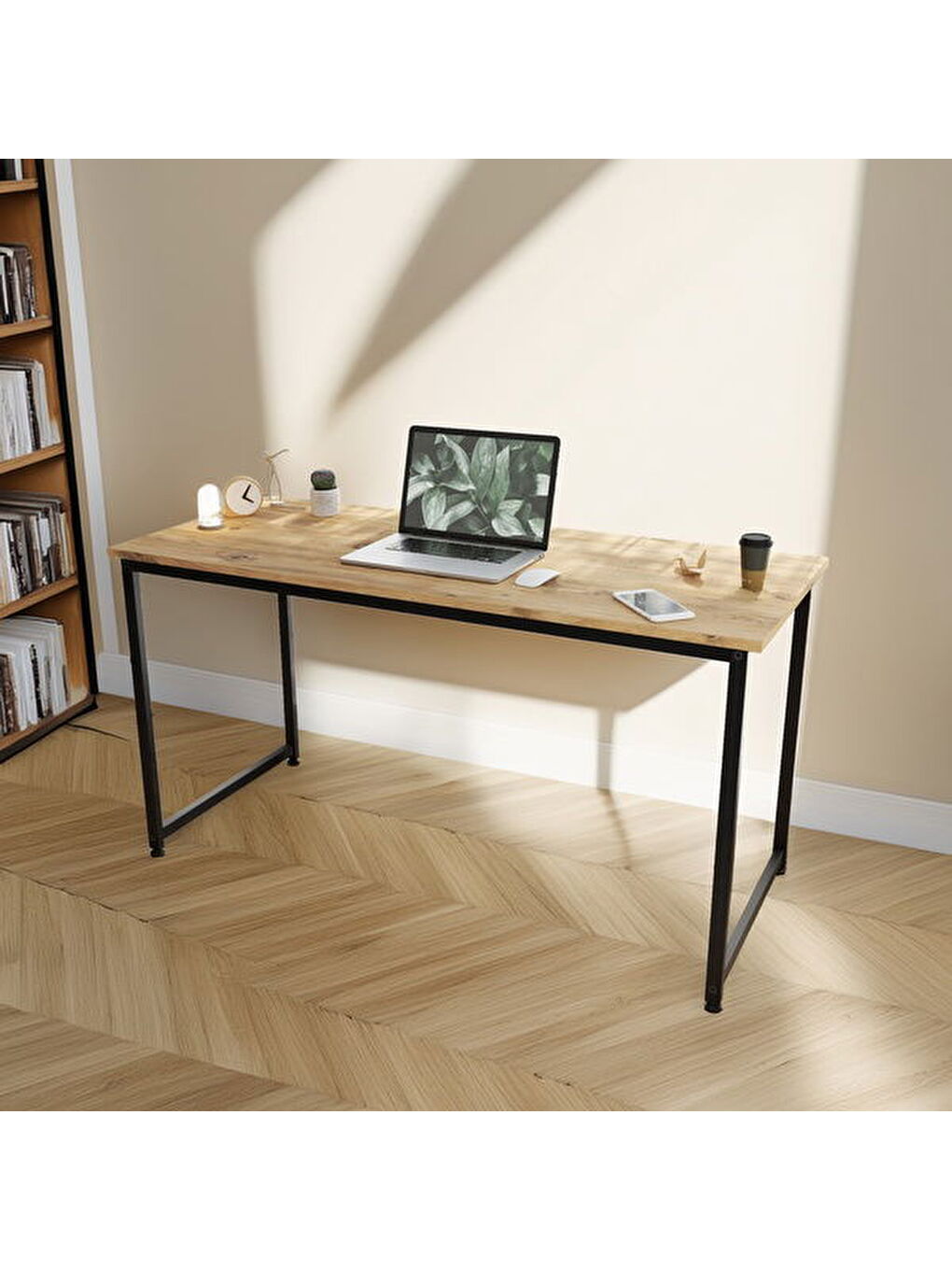 Kahverengi Çalışma Masası - Atlantik Çam - 120 cm-4