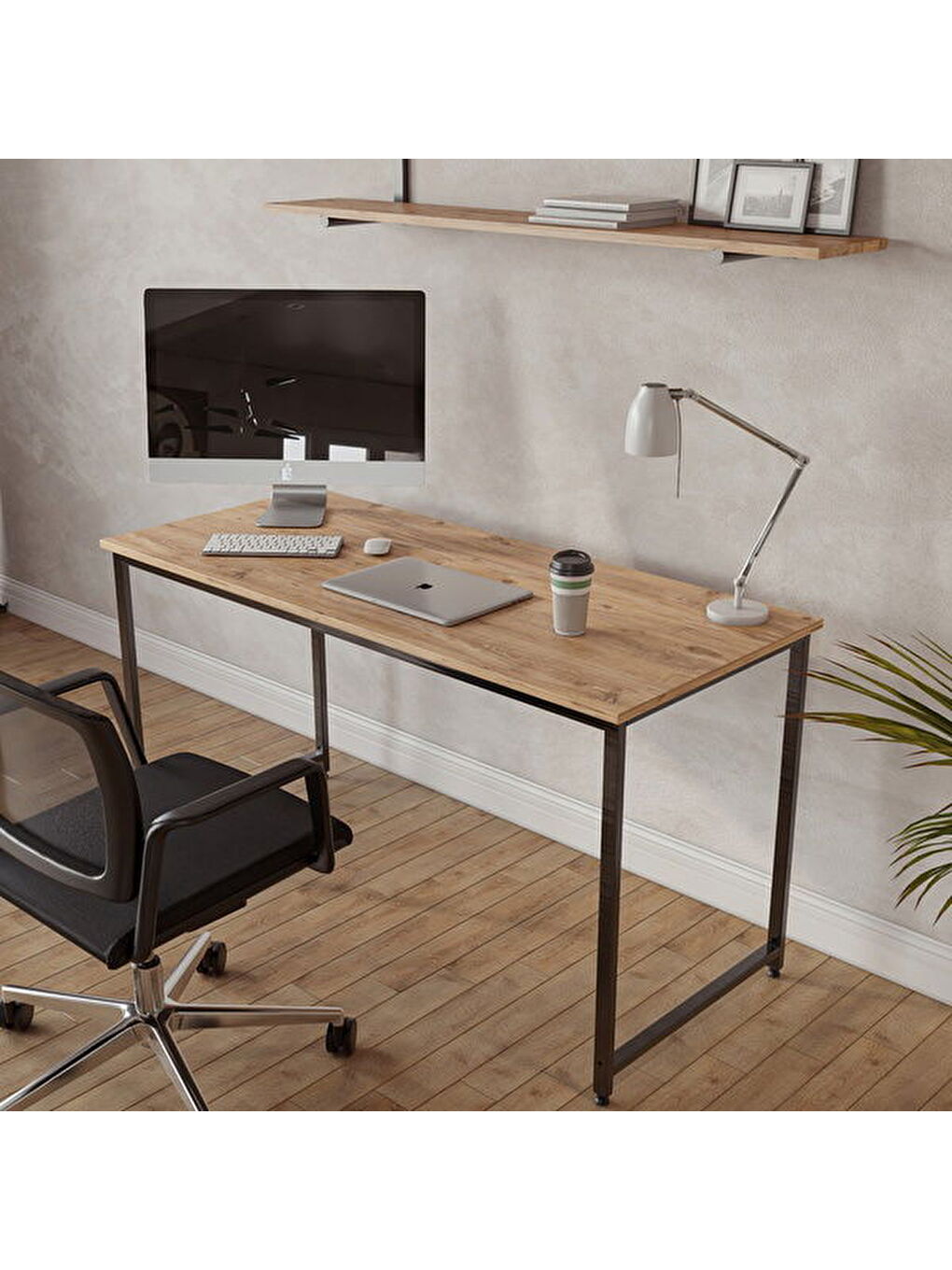 Kahverengi Çalışma Masası - Atlantik Çam - 140 cm-2