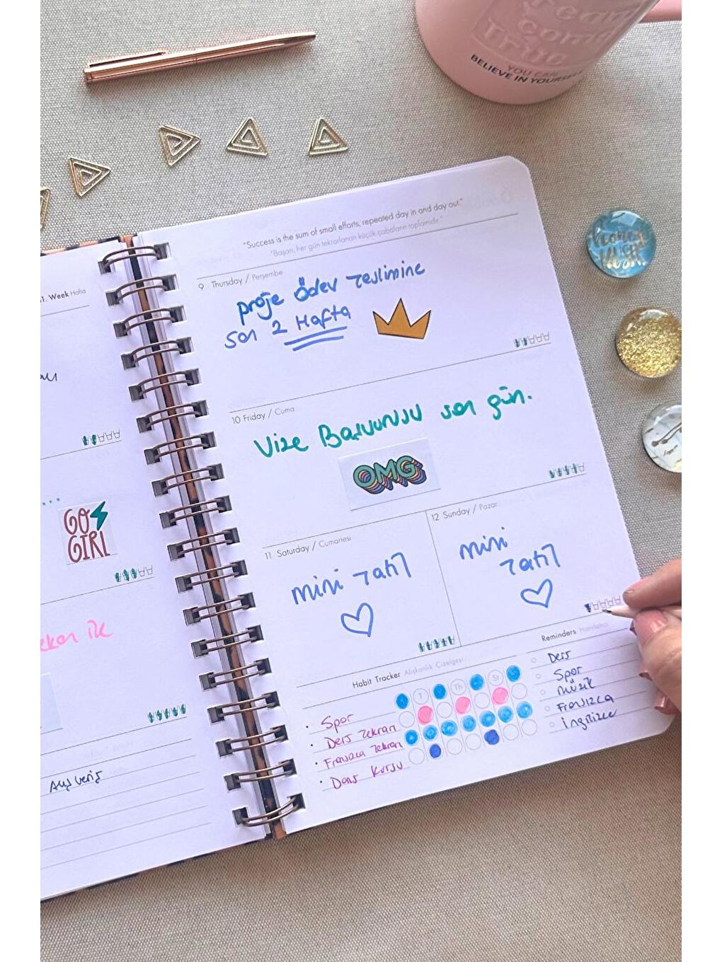 Akademik Ajanda 17x24 cm Spiralli 25/26 Spring-2