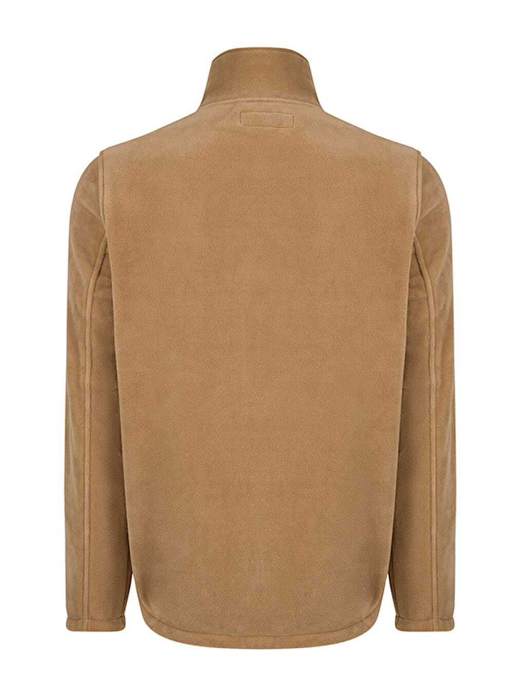 Bej Erkek Polar Fermuarlı Sweatshirt-1