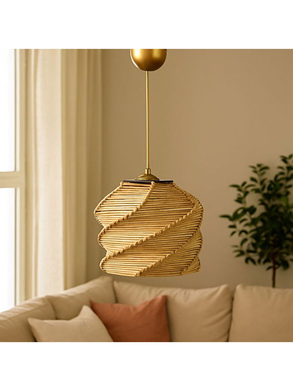 Kahverengi Luma Tekli Sarkıt - Eskitme - 25x32x32 cm